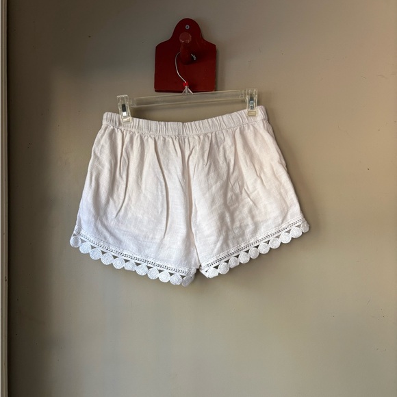 Aerie White 100% Cotton Lace Trim Shorts M - Picture 5 of 6